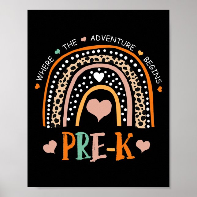 Leopard Rainbow Pre K wo das Abenteuer beginnt Poster (Vorne)
