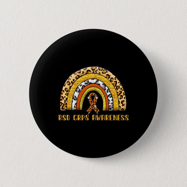 Leopard Rainbow Rsd Crps Warrior Button (Vorderseite)