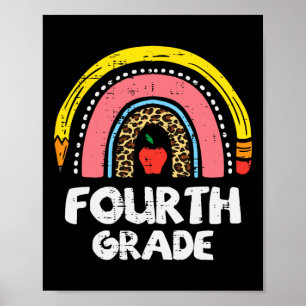 Leopard Rainbow Vierte Klasse 4. Poster