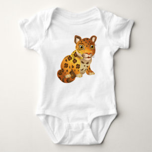 Leopard Real Skin Textur Muster Baby Strampler