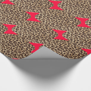 Leopard Red Bow Krawatte Geschenkpapier