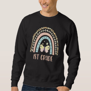 Leopard Regenbogen 1. Klasse Lehrer erster Tag ch Sweatshirt