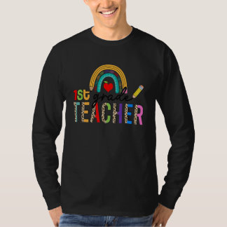 Leopard Regenbogen 1. Klasse Lehrer Erster Tag zur T-Shirt