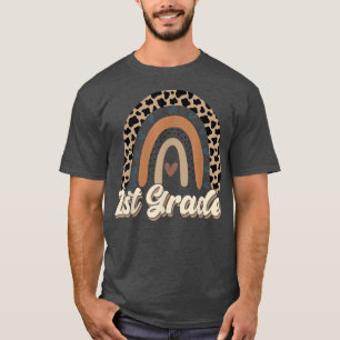 Leopard Regenbogen 1. Klasse, Zurück zur Schule T T-Shirt