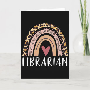 Leopard Regenbogen Bibliothekar Lehrer Ck Zur Schu Karte