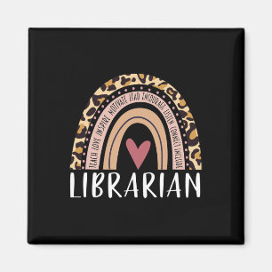 Leopard Regenbogen Bibliothekar Lehrer Ck Zur Schu Magnet