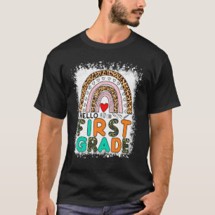Leopard Regenbogen brachen zurück in die Schule T-Shirt
