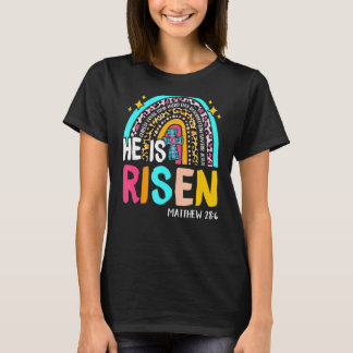 Leopard Regenbogen Er ist riskiert Jesus Christlic T-Shirt