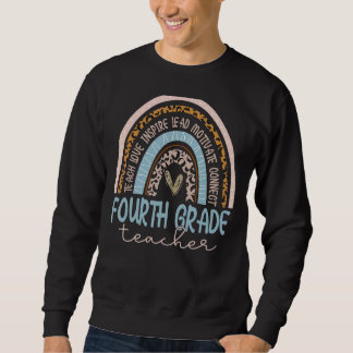 Leopard-Regenbogen-Erster Tag des Vierten Schulleh Sweatshirt