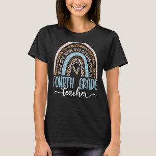 Leopard-Regenbogen-Erster Tag des Vierten Schulleh T-Shirt