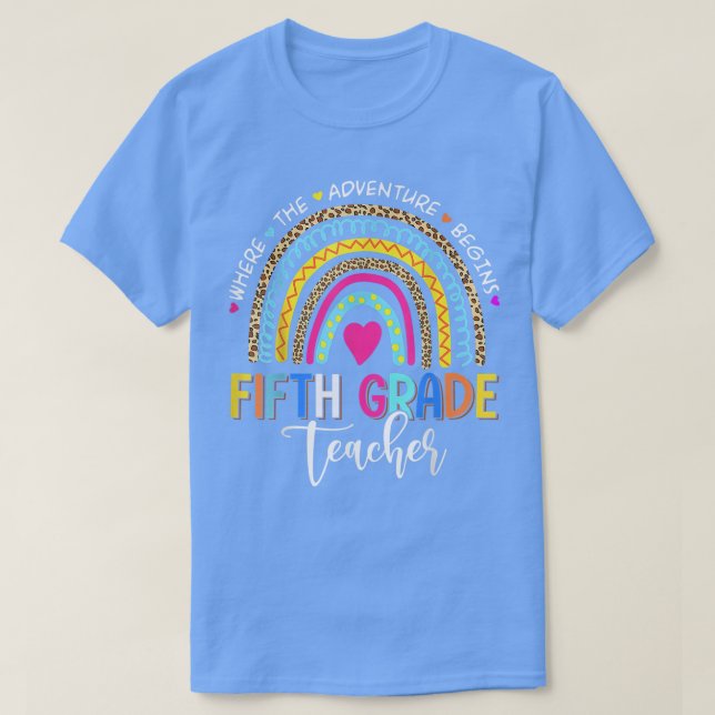 Leopard Regenbogen Fünfte Klasse, in der das Abent T-Shirt (Design vorne)