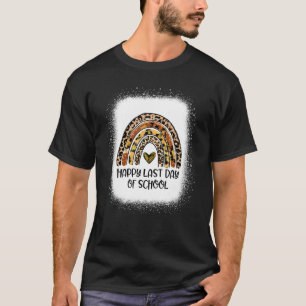 Leopard Regenbogen Glück letzten Tag der Lehrerin  T-Shirt