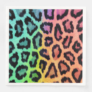 leopard regenbogen hintergrund serviette