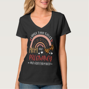 Leopard Regenbogen I habe zwei Titeln Mama Schwang T-Shirt