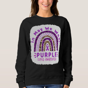 Leopard Regenbogen im Mai tragen wir Lila Lupus Aw Sweatshirt