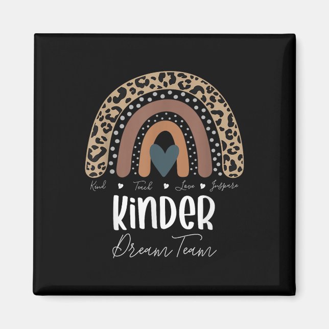 Leopard Regenbogen Lehrer Schüler, Kinder Traumtea Magnet (Vorne)