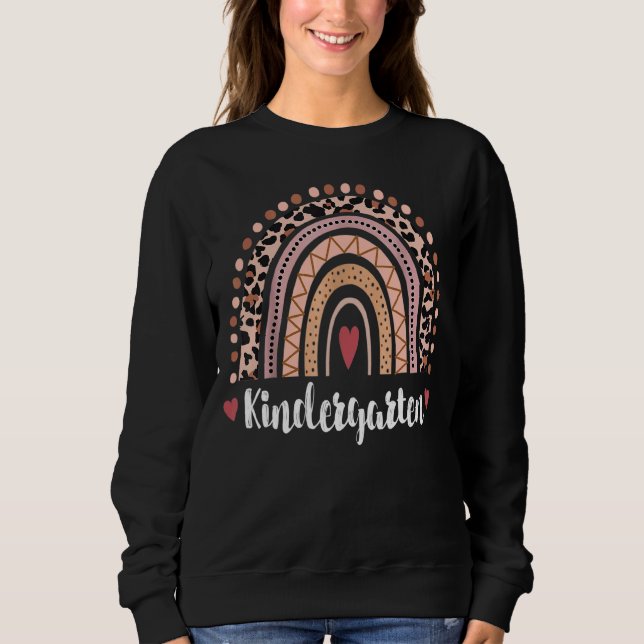 Leopard Regenbogen Letzter Schultag 2022 Kindergar Sweatshirt (Vorderseite)