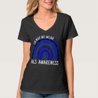 Leopard Regenbogen May We Wear Blue As Awareness M T-Shirt
