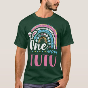 Leopard Regenbogen Ostereier Bunny Oars One Hoppy T-Shirt