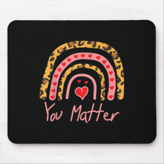 Leopard Regenbogen Positive Botschaft Suizidpräven Mousepad