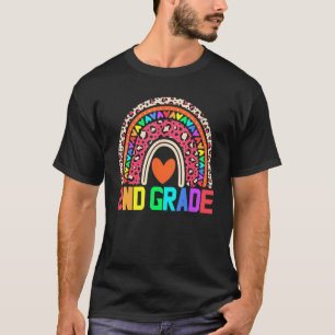 Leopard-Regenbogen-Tee der zweiten Klasse T-Shirt