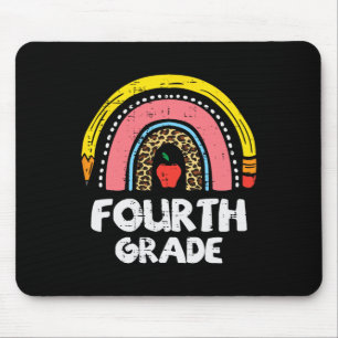 Leopard Regenbogen Vierte Klasse 4. erster Schulta Mousepad