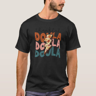 Leopard Retro dankbar Doula stapelt ein dankbar T-Shirt