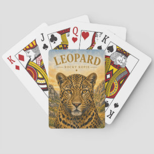 Leopard Rocky Kopje Wildleben Spielkarten