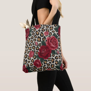 Leopard-Rot-Rosen-Muster
