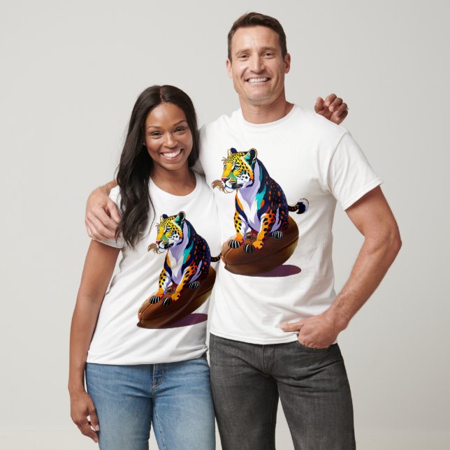 Leopard Rugby Ball T - Shirt (Unisex)