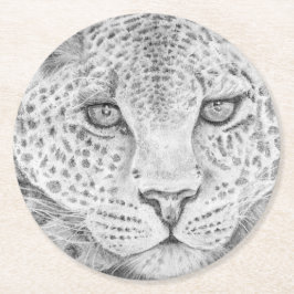 Leopard Runder Pappuntersetzer