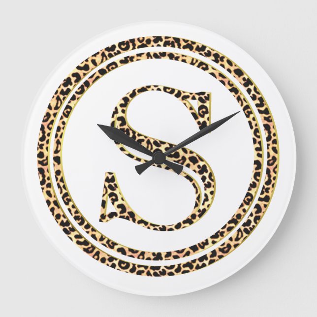 Leopard S Große Wanduhr (Vorderseite)