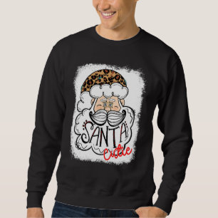Leopard Santa Süsse Frohe Weihnachtsfamilie Pajama Sweatshirt