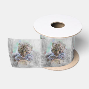 Leopard Satinband