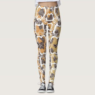 Leopard Schlange Animal Print Textur Leggings