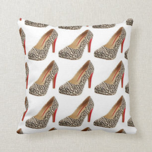 Leopard-Schuh-Diva-Mode-Kissen Kissen