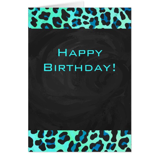 Leopard Schwarz und Aquamarin (Vorne)