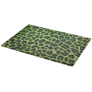 Leopard, Schwarz und Grün Schneidebrett