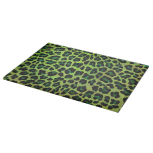 Leopard, Schwarz und Grün Schneidebrett