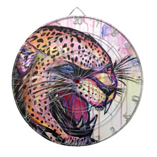 Leopard Scream Dartscheibe