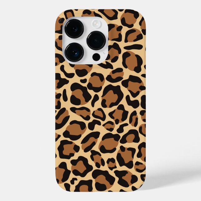 Leopard Seamless Muster Case-Mate iPhone Hülle (Rückseite)