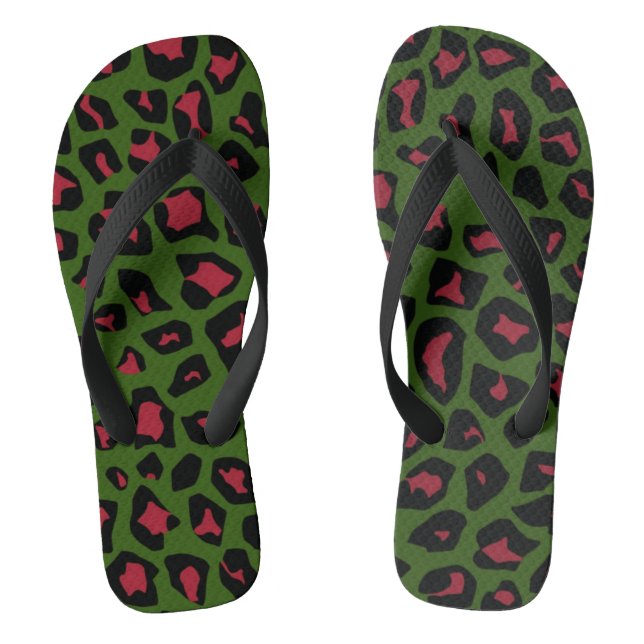 Leopard Seamless Muster Flip Flops (Fußbett)