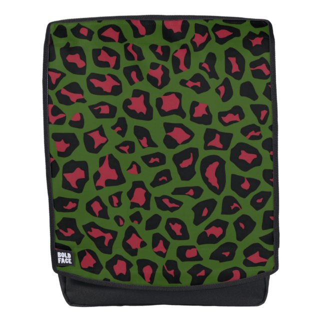 Leopard Seamless Muster Rucksack (Vorderseite)