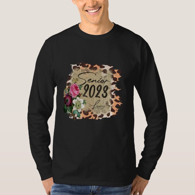 Leopard Senior 2023 Graduation Last First Day Of 2 T-Shirt (Vorderseite)
