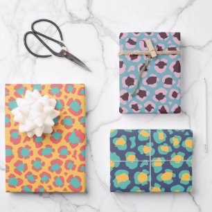 Leopard Set in trendiger Farbe 2025 Geschenkpapier Set
