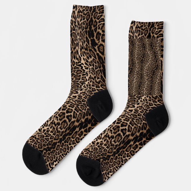 Leopard sheeta animal print sock socken (Linkes Detail)