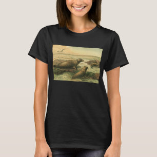 Leopard-Siegel, Vintage-Wassertiere Meeresleben T-Shirt