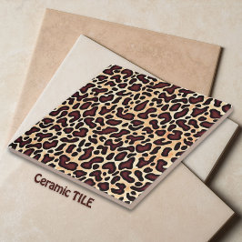 Leopard Skin Brown Cream Pattern - Fliese