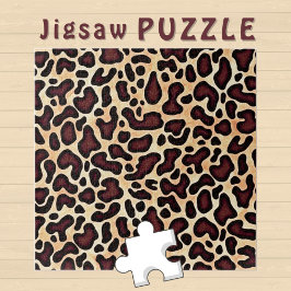 Leopard Skin Brown Cream Pattern - Puzzle