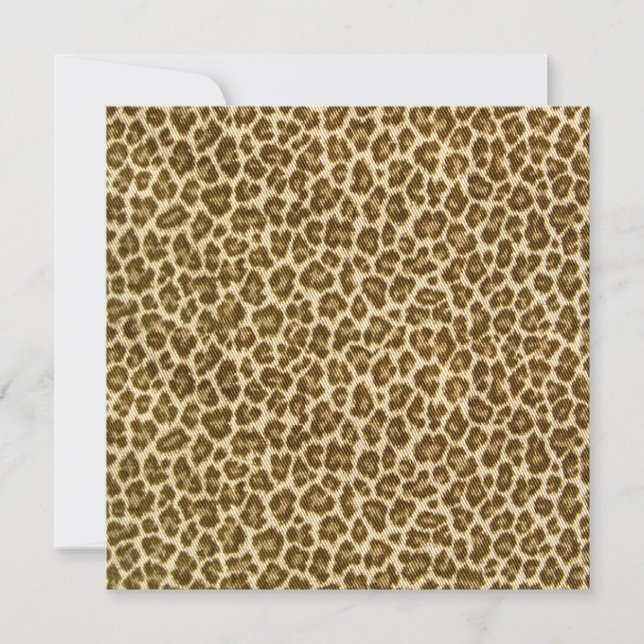 Leopard Skin Fabric Muster Einladung (Vorderseite)